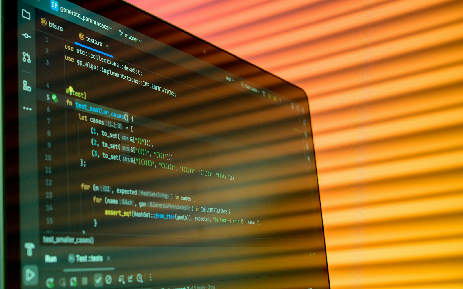 Close-up of source code on a computer screen, representing the product layer behind a monetized browser extension